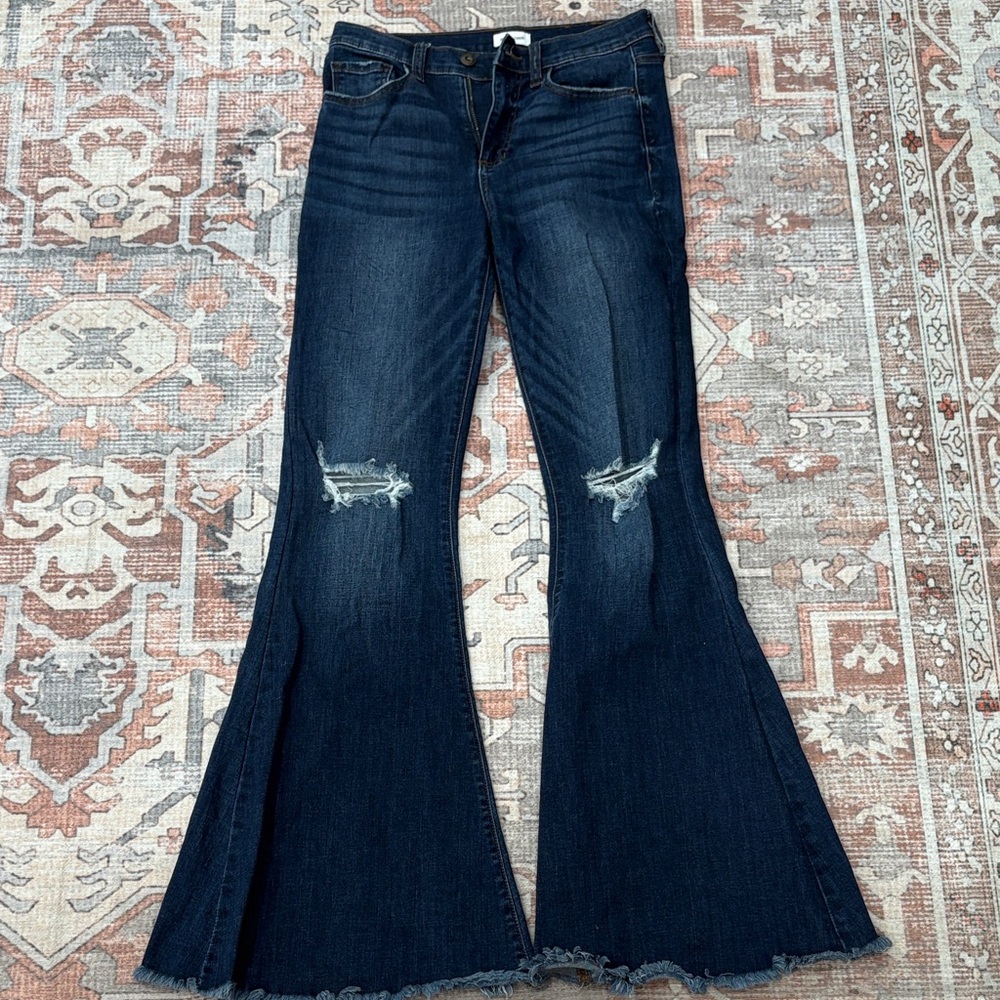 Sneak Peek Dark Indigo Flare Jeans